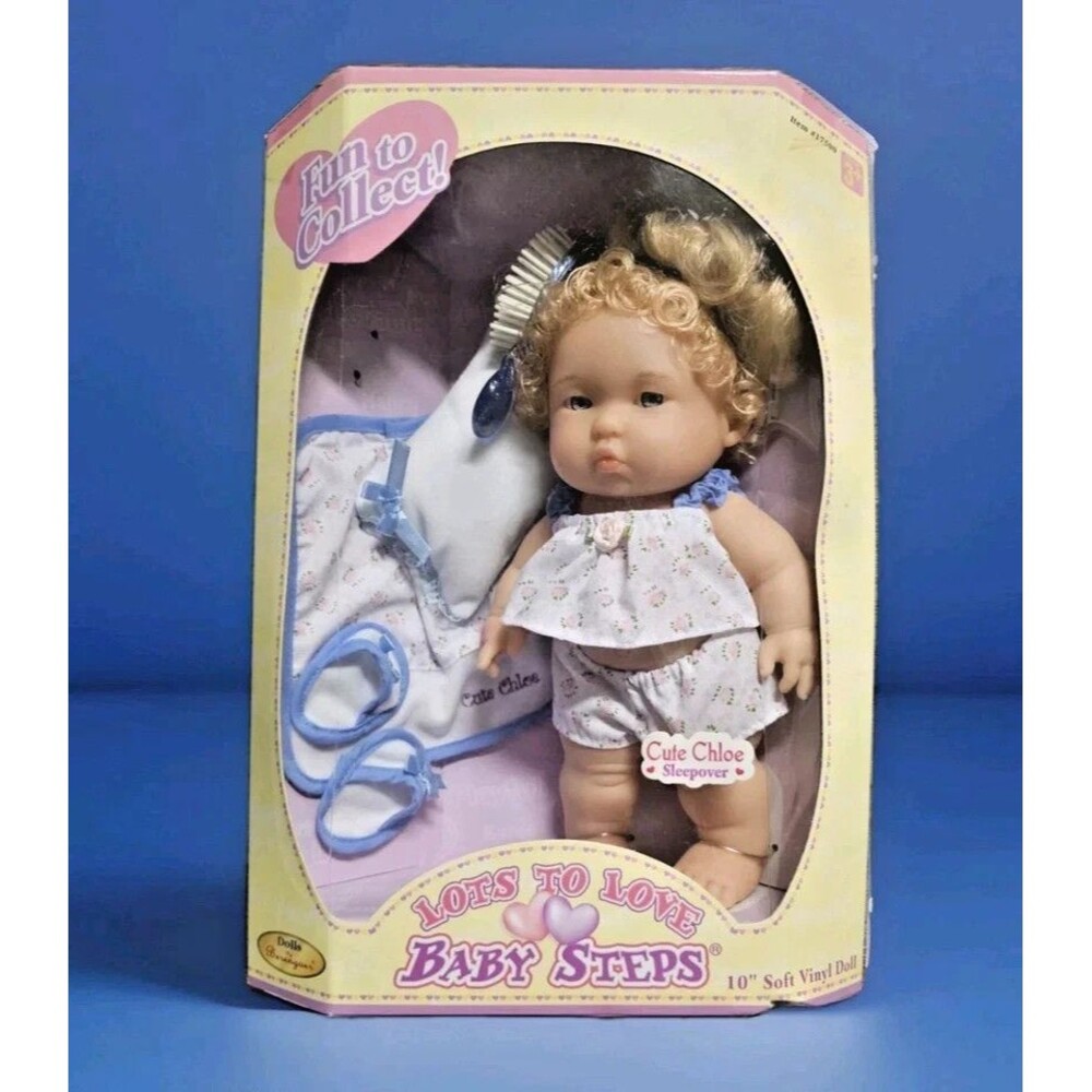 CUTE CHLOE ❤️️ NRFB JC Toys Berenguer LOTS TO LOVE Doll 10" SLEEPOVER Baby Steps